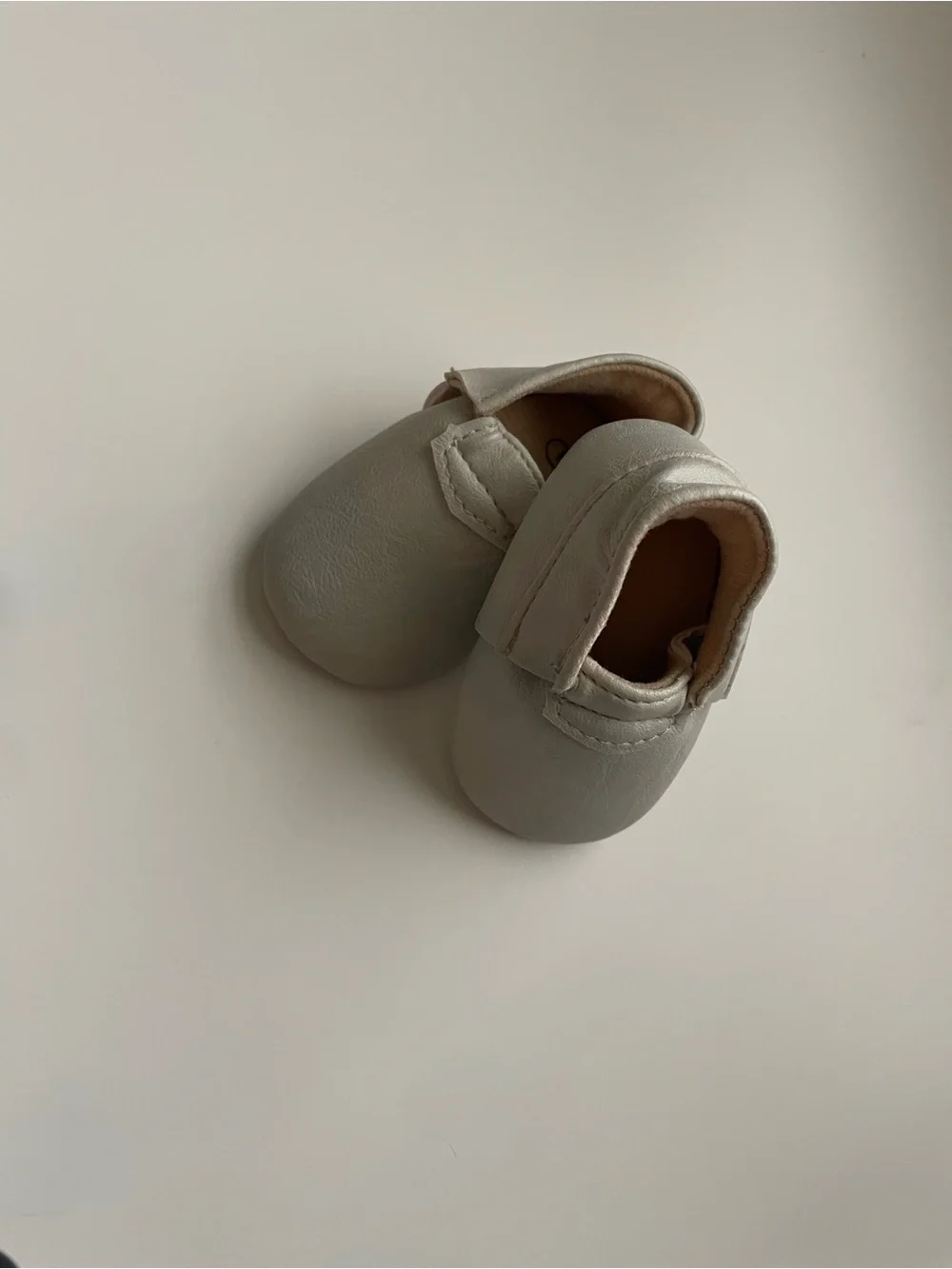 Sweet n Swag Leather Neutral Gray Kids Moccasin Slip-On Shoes